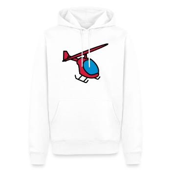 Hélicoptère hélicoptère jouet enfant bébé - Sweat à capuche Premium bio Homme - blanc - Devant - Nico (187cm)