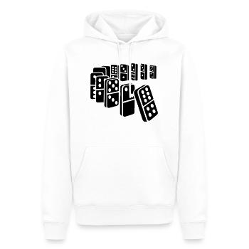 Domino - Männer Premium Bio Hoodie - Weiß - Vorne - Nico (187cm)