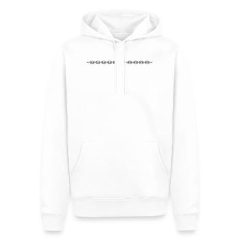 Kette offen - Männer Premium Bio Hoodie - Weiß - Vorne - Nico (187cm)