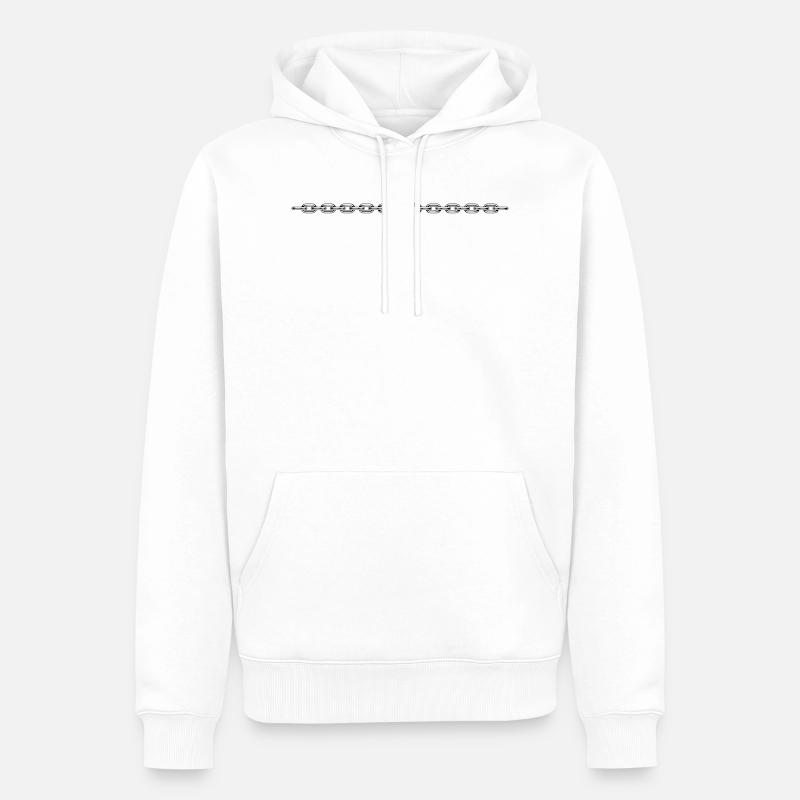 Kette offen - Männer Premium Bio Hoodie - Weiß