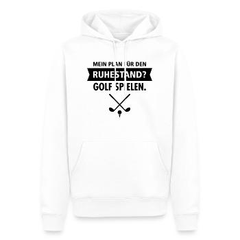 Ruhestand - Golf - Männer Premium Bio Hoodie - Weiß - Vorne - Nico (187cm)