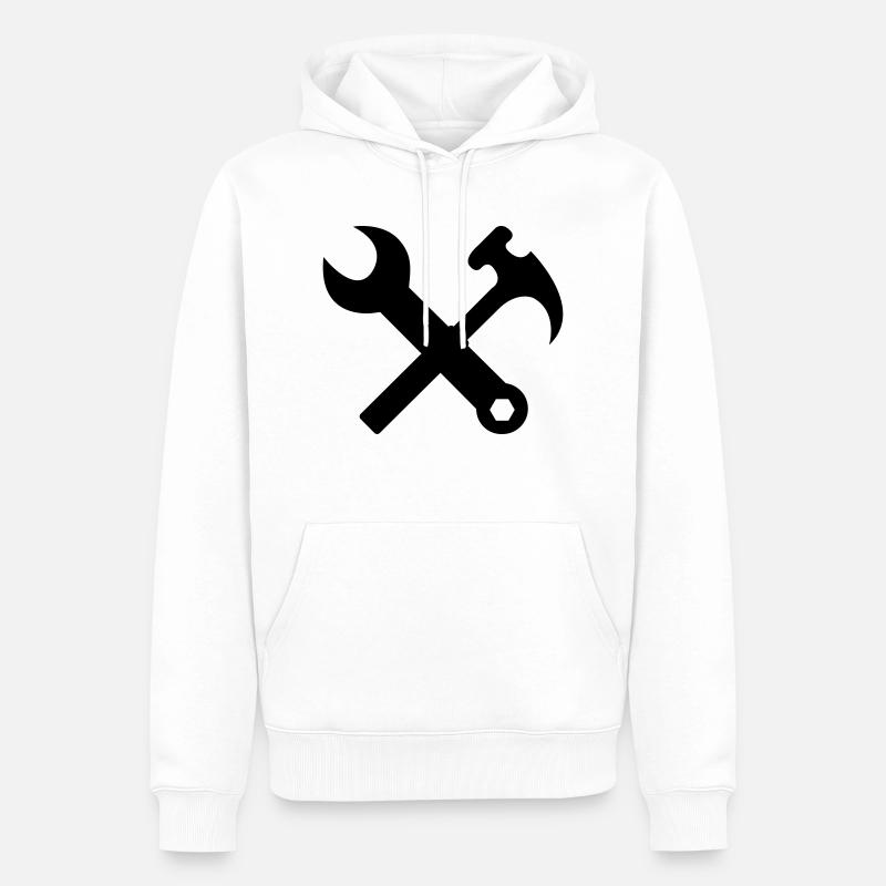 handwerker - Sweat à capuche Premium bio Homme - blanc