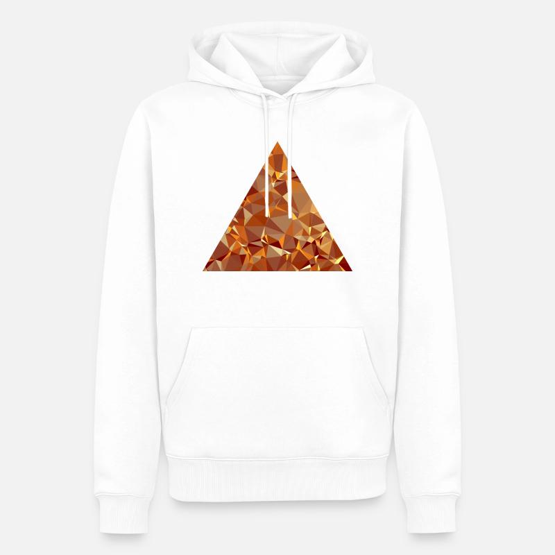 Triangle (low poly) - Sweat à capuche Premium bio Homme - blanc