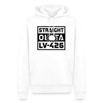 Straight outta LV-426 - Männer Premium Bio Hoodie - Weiß - Vorne - Nico (187cm)