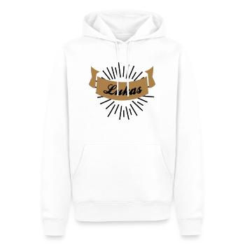 lukas - Männer Premium Bio Hoodie - Weiß - Vorne - Nico (187cm)