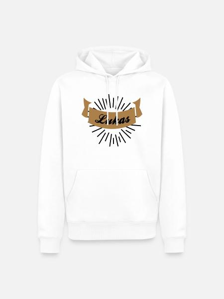 lukas - Männer Premium Bio Hoodie - Weiß