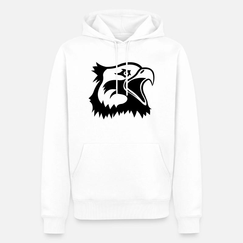 eagle - Männer Premium Bio Hoodie - Weiß
