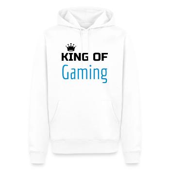 gamer gaming geek game informatique jeux vidéo - Sweat à capuche Premium bio Homme - blanc - Devant - Nico (187cm)