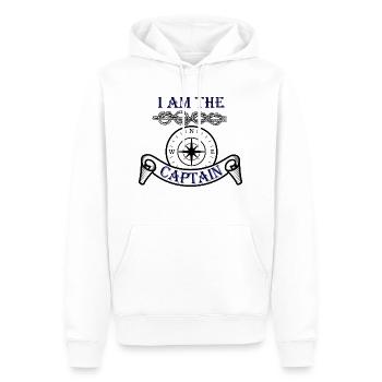 capitaine - Sweat à capuche Premium bio Homme - blanc - Devant - Nico (187cm)