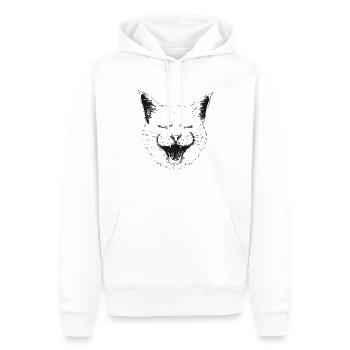 LOL Cat - Men’s Premium Organic Hoodie - white - Front - Nico (187cm)