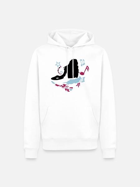 female DJ - Men’s Premium Organic Hoodie - white