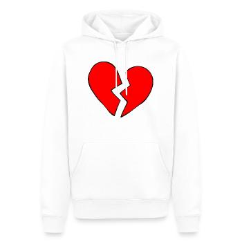 gebrochenes herz - Männer Premium Bio Hoodie - Weiß - Vorne - Nico (187cm)