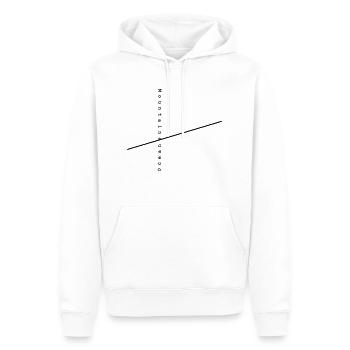 Design Montagnes / Océan1 par PLYmyART - Sweat à capuche Premium bio Homme - blanc - Devant - Nico (187cm)