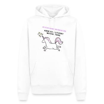 Glitzer Einhorn - Männer Premium Bio Hoodie - Weiß - Vorne - Nico (187cm)
