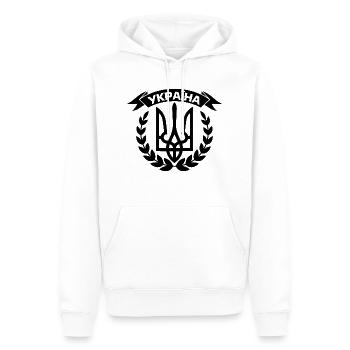 Wappen Kyrillisch Geschenk Ukraine Ukrainer - Männer Premium Bio Hoodie - Weiß - Vorne - Nico (187cm)