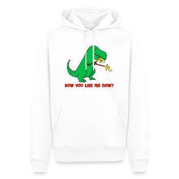 Wie du mich jetzt magst Dinosaurier Lustig - Männer Premium Bio Hoodie - Weiß - Vorne - Nico (187cm)