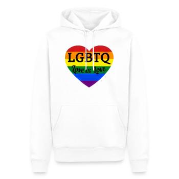 LGBT Liebe ist Liebe - Männer Premium Bio Hoodie - Weiß - Vorne - Nico (187cm)