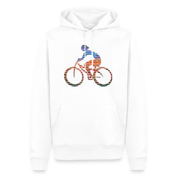 Radfahrer - Männer Premium Bio Hoodie - Weiß - Vorne - Nico (187cm)