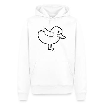 Cher canard mignon poussin - Sweat à capuche Premium bio Homme - blanc - Devant - Nico (187cm)