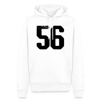 56 Zahl Trikot - Männer Premium Bio Hoodie - Weiß - Vorne - Nico (187cm)