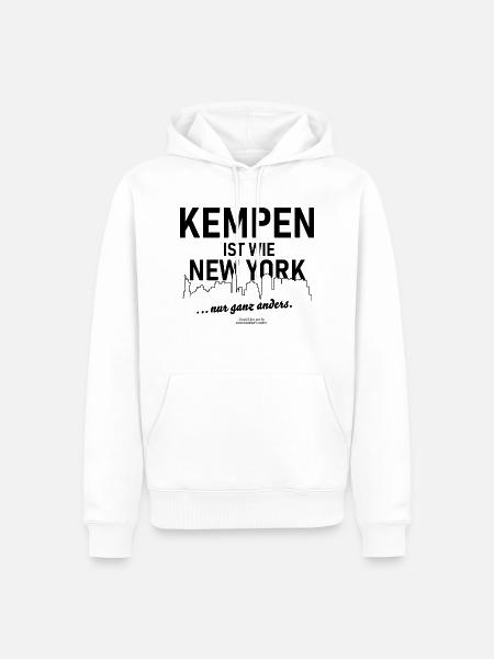 Kempen ist wie New York - Männer Premium Bio Hoodie - Weiß