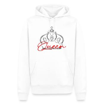 Queen - Männer Premium Bio Hoodie - Weiß - Vorne - Nico (187cm)