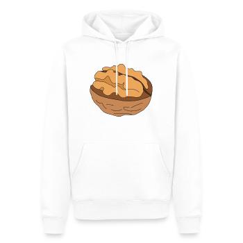 Illustration de noix Idée cadeau Amateurs de noix - Sweat à capuche Premium bio Homme - blanc - Devant - Nico (187cm)