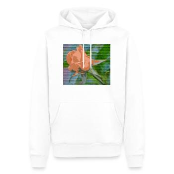 orange liquid - Männer Premium Bio Hoodie - Weiß - Vorne - Nico (187cm)