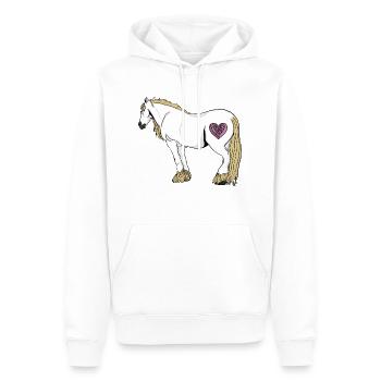 Love heart horse - Men’s Premium Organic Hoodie - white - Front - Nico (187cm)