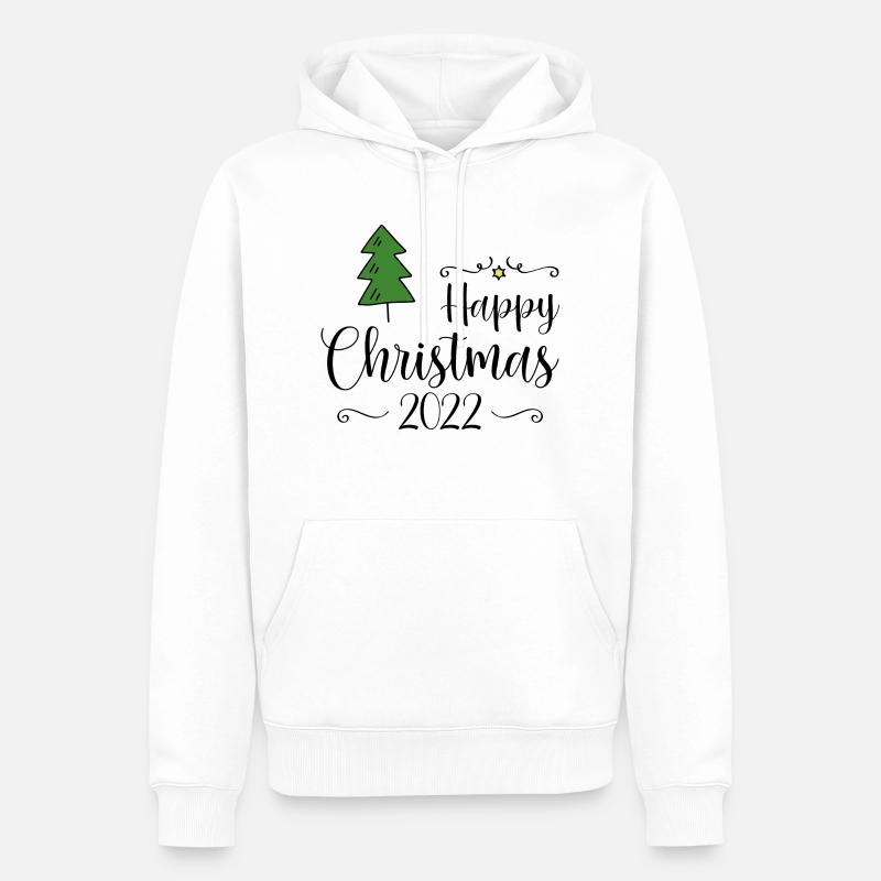 Joyeux Noël 2022 - Sweat à capuche Premium bio Homme - blanc