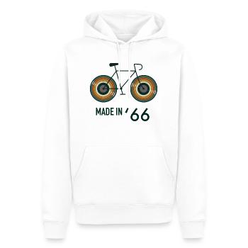 Vintage lp road bike men from 1966 - Men’s Premium Organic Hoodie - white - Front - Nico (187cm)