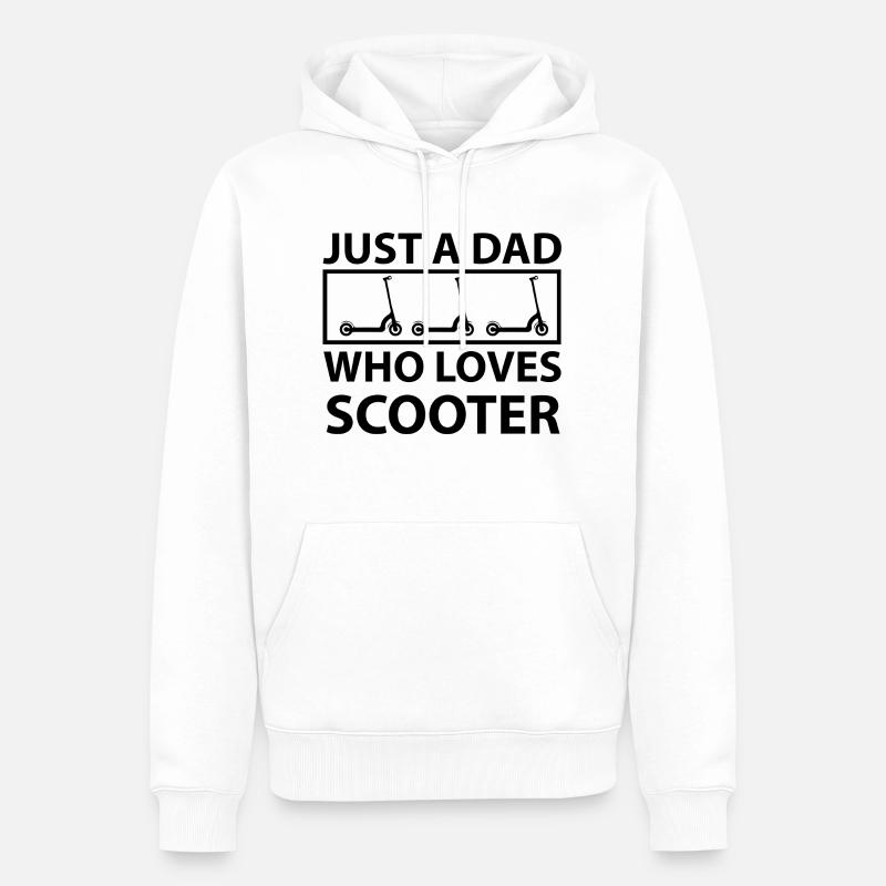 E-Scooter Scooter - Sweat à capuche Premium bio Homme - blanc