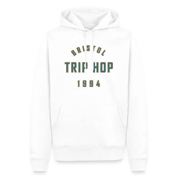 BRISTOL TRIP HOP 1994 - Men’s Premium Organic Hoodie - white - Front - Nico (187cm)