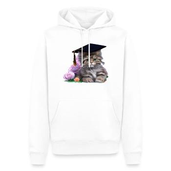 Baccalauréat Maine Coon Graduate Cat - Sweat à capuche Premium bio Homme - blanc - Devant - Nico (187cm)