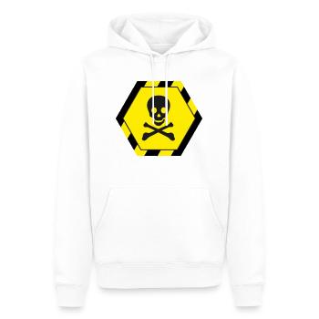 Crâne - Sweat à capuche Premium bio Homme - blanc - Devant - Nico (187cm)