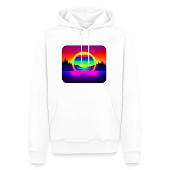 Retro 16 - Männer Premium Bio Hoodie - Weiß - Vorne - Nico (187cm)