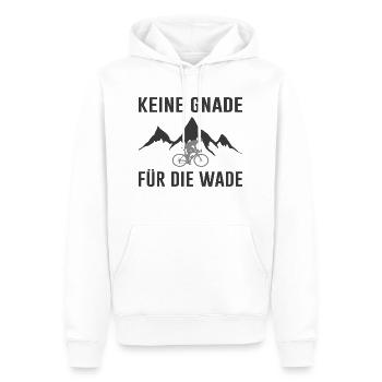 Keine Gnade für die Wade Fahrrad Spruch - Männer Premium Bio Hoodie - Weiß - Vorne - Nico (187cm)