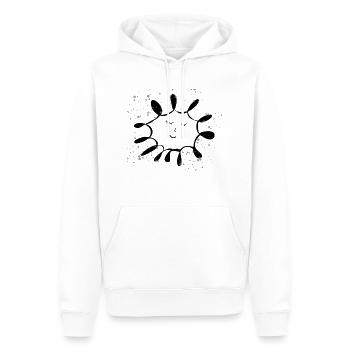 Tintenfarbene Sonne - Männer Premium Bio Hoodie - Weiß - Vorne - Nico (187cm)