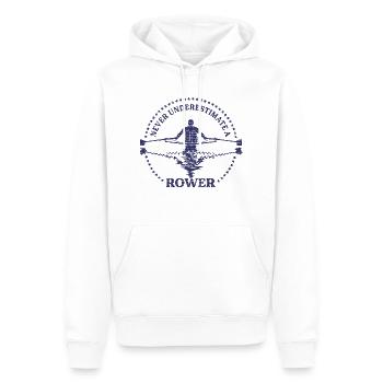 Ramer - Sweat à capuche Premium bio Homme - blanc - Devant - Nico (187cm)