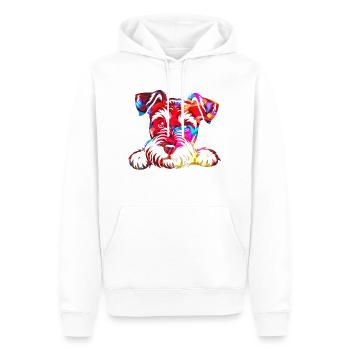 Chien chiot chien mignon Corgi aquarelle Art Cartoon Wof - Sweat à capuche Premium bio Homme - blanc - Devant - Nico (187cm)