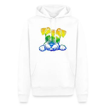 Chien chiot chien mignon Corgi aquarelle Art Cartoon Wof - Sweat à capuche Premium bio Homme - blanc - Devant - Nico (187cm)