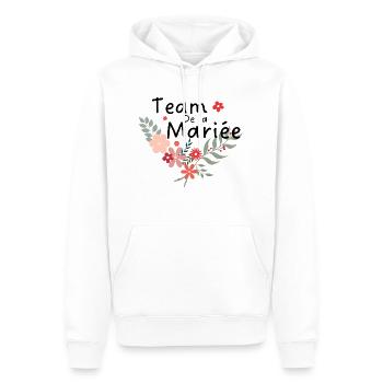 Blumenbraut-Braut-Team - Männer Premium Bio Hoodie - Weiß - Vorne - Nico (187cm)