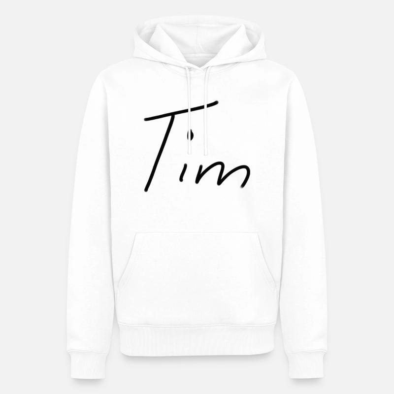 Tim - Sweat à capuche Premium bio Homme - blanc
