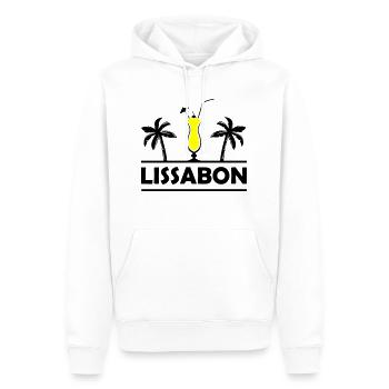 lissabon - Männer Premium Bio Hoodie - Weiß - Vorne - Nico (187cm)