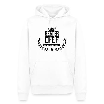 bester chef der welt - Männer Premium Bio Hoodie - Weiß - Vorne - Nico (187cm)