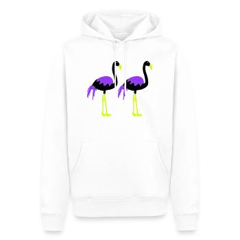 flamingos - Männer Premium Bio Hoodie - Weiß - Vorne - Nico (187cm)