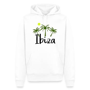 ibiza - Männer Premium Bio Hoodie - Weiß - Vorne - Nico (187cm)