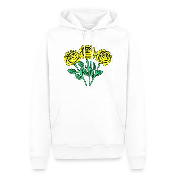 gelbe rosen - Männer Premium Bio Hoodie - Weiß - Vorne - Nico (187cm)