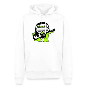 Cool Party Monster Alien joue de la musique de guitare - Sweat à capuche Premium bio Homme - blanc - Devant - Nico (187cm)