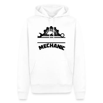Car mechanic 'mechanic' - Men’s Premium Organic Hoodie - white - Front - Nico (187cm)